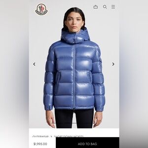 Moncler Women's Blue Down Jacket